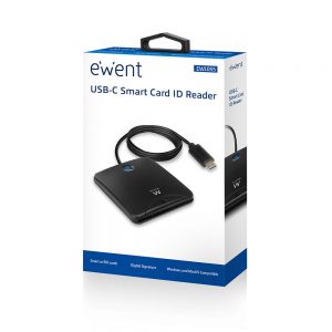 Kaartlezer EID Ewent Externe USB-C Smartcard zwart